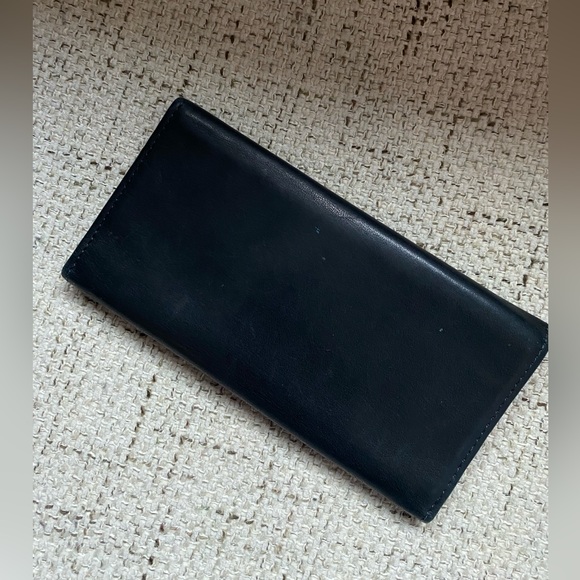 VTG Rolfs Black Leather Floral Wallet - Picture 4 of 12